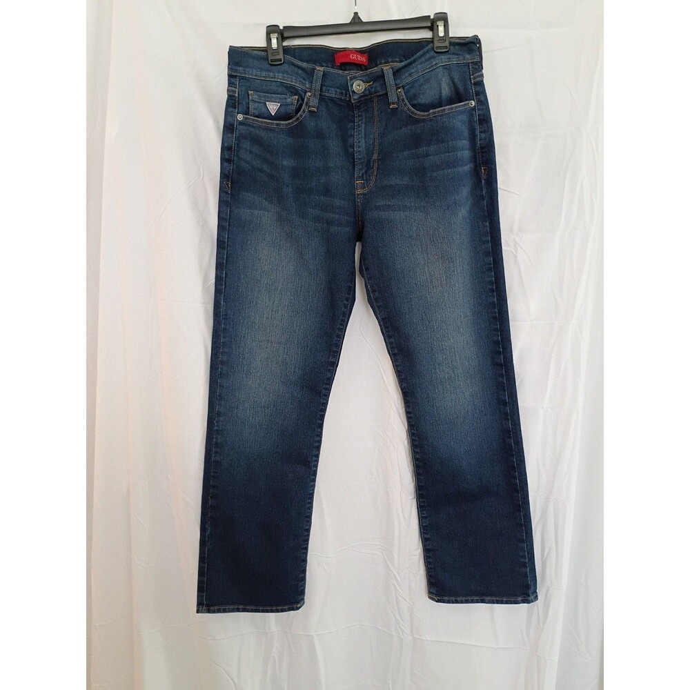 GUESS Men's Slim Straight Dark Wash Denim Jeans